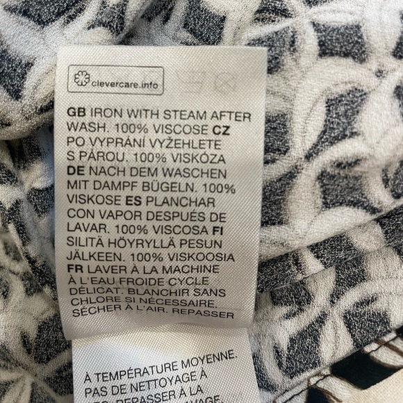 & Other Stories Chic Black and White Patterned Women's Top - Picture 4 of 4